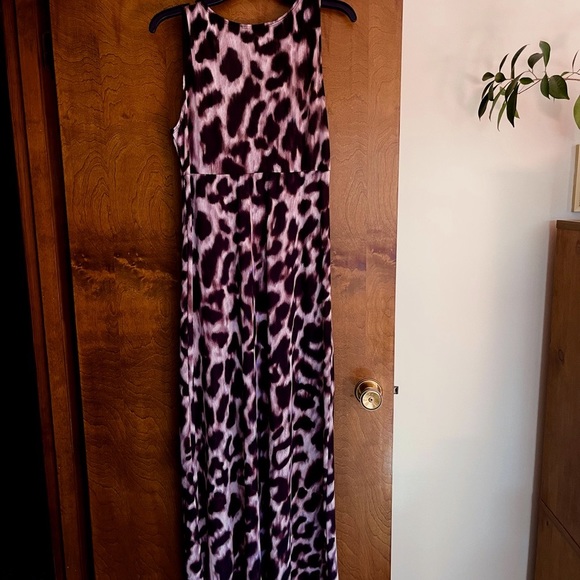 NY Collection Animal Print Maxi Dress Size Medium - Picture 4 of 12